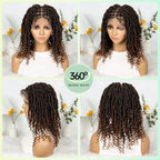 14Inch Full Lace Braided Wigs Synthetic Lace Frontal Twisted Braids Wigs with Baby Hair Knotless Box Braids Wig for Black Women