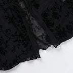 Autumn New Fashionable Chiffon Slim Fit Ruffle Trumpet Sleeve Shirt for Women
