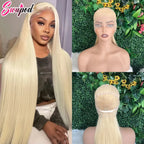 Full Wig Human Hair 250 Density 613 Blonde Preplucked Straight Full Human Hair Wig Real Glueless Hd Lace Frontwig
