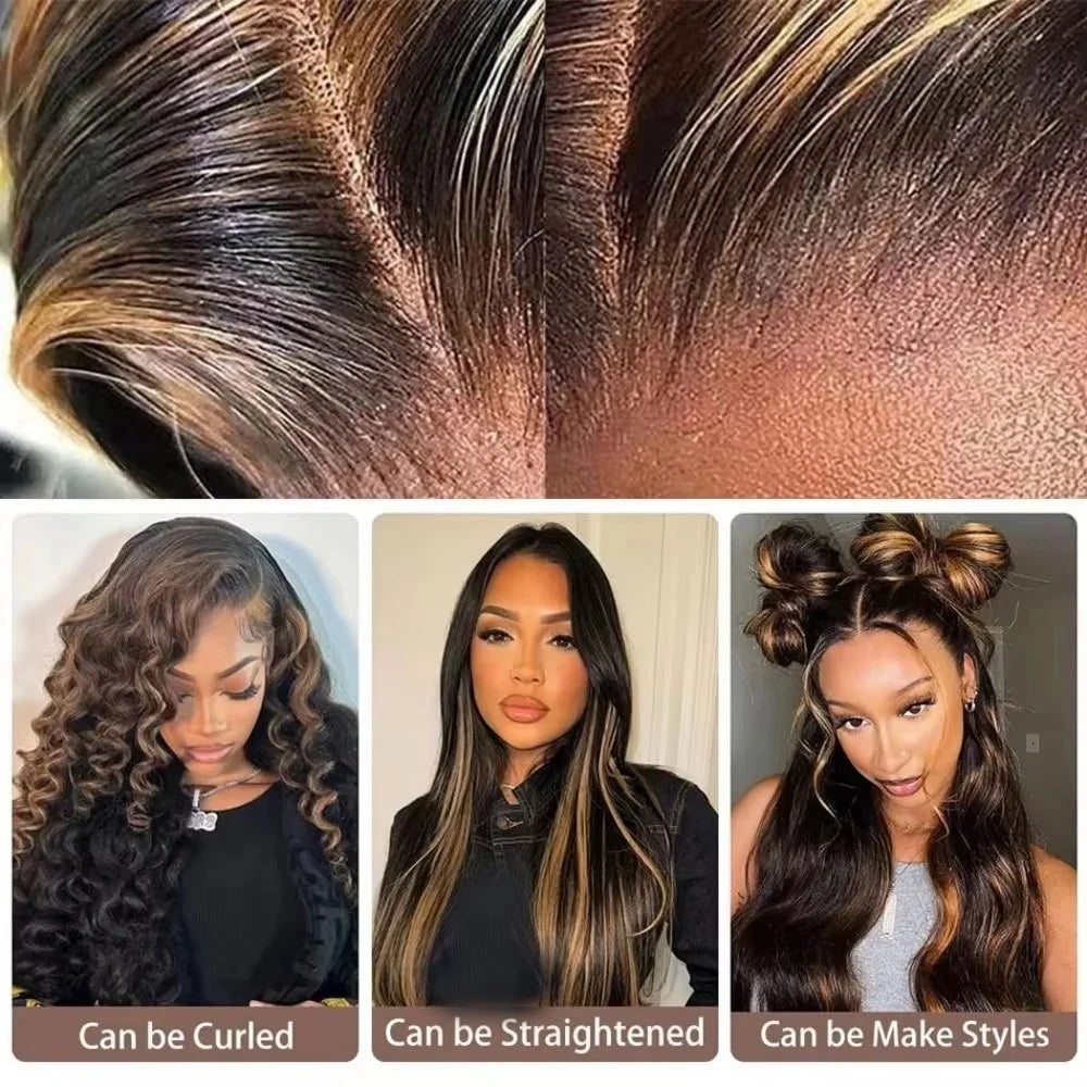 5x5 1B30 Lace Glueless Wig Human Hair Ombre Body Wave Lace Frontal Closure Wigs Hd Lace Human Hair Ready To Go Human Front Wigs