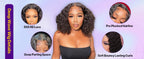 250Density Glueless Short Bob Wig 10 Inch Deep Wave Lace Front Bob Wigs Human Hair 5x5 Glueless Bob Wig Human Hair Ready To Wear