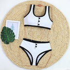 Woman Swimwear 2026 High Waist Bikinis Shorts Women's Swimsuit Luxury Ribbed Two-piece Bathing Suits Summer Bikini Set Swim Suit