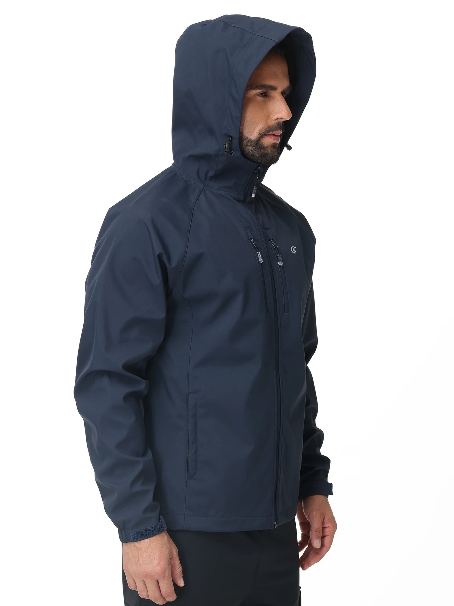 Men's Outdoor Waterproof Windbreak Jacket Lightweight Coat for Camping Hiking Cycling Fishing with Inner Pocket