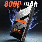 EAFC 1200A Smart Car Jump Starter with 150PSI Air Pump -8000mAh Power Bank  LED Light Smart Inflate for Cars Motorcycles Trucks