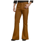 Vintage Flared Pants For Men Harajuku High Waist Skinny Pants Male Retro Slim Fit Bell Bottom Trousers Street Wear Pantalones