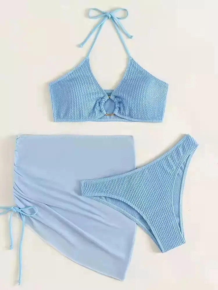 Brazilian Thong Bikini 2026 Women With Skirt Sexy Swimwear Female Padded Swimsuit Push Up Beachwear Bathing Suit Biquini Summer