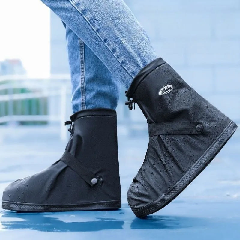Waterproof Rain Boot Covers Reusable Non-Slip Cycling Hiking Shoe Protectors Rain Snow Wet Sand Overshoes Pants Protectors
