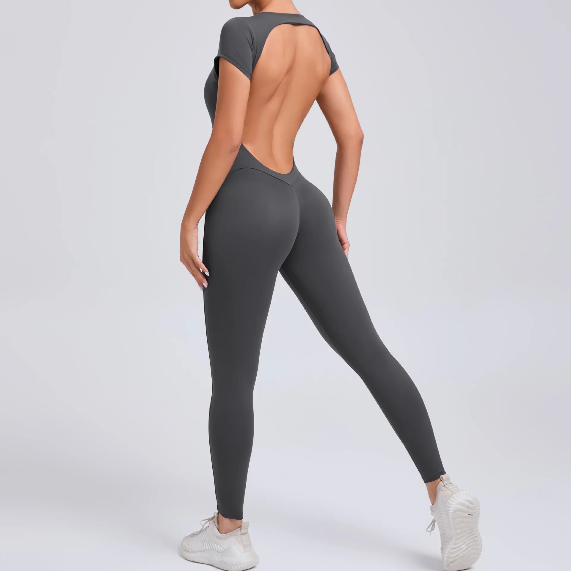 2026 Yoga Jumpsuit Fitness Sports Overalls Gym Clothing Set Wear Pilates Workout Clothes Women Short Sleeves Outfit Activewear