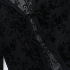 Autumn New Fashionable Chiffon Slim Fit Ruffle Trumpet Sleeve Shirt for Women