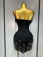 Women Sexy Backless Spaghetti Strap Bodycon Sleeveless Bandage Dress 2025 Elegant Prom Gown Club Evening Party Birthday Dresses