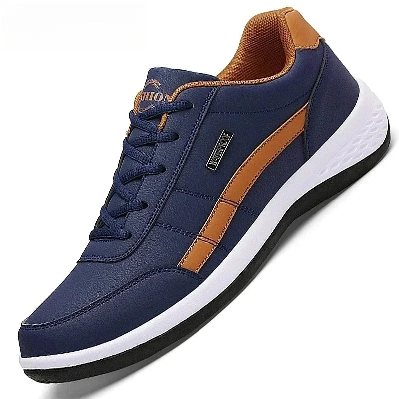 Shoes for Lace Up Footwear Vulcanized Men Leather Sneaker Waterproof Casual Comfortable Men's Sneaker Man Shoe Masculino Main image
