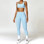 2PCS Yoga Suit Sports Set Women Quick-Drying Gym Set Women Tracksuit Running Workout Long Sleeve Sports Shirt Yoga Clothing