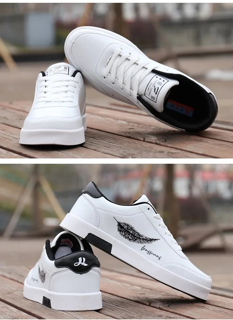 Men Sneakers 2026 Summer Men's White Sports Shoes Fashion Male leather casual Shoe Zapatillas Hombre Chaussure Homme