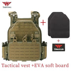 YAKEDA Tactical Vest 6094 Fast Detachable Light Laser Cut Outdoor Hunting Black Gear Carry Vest of High Quality