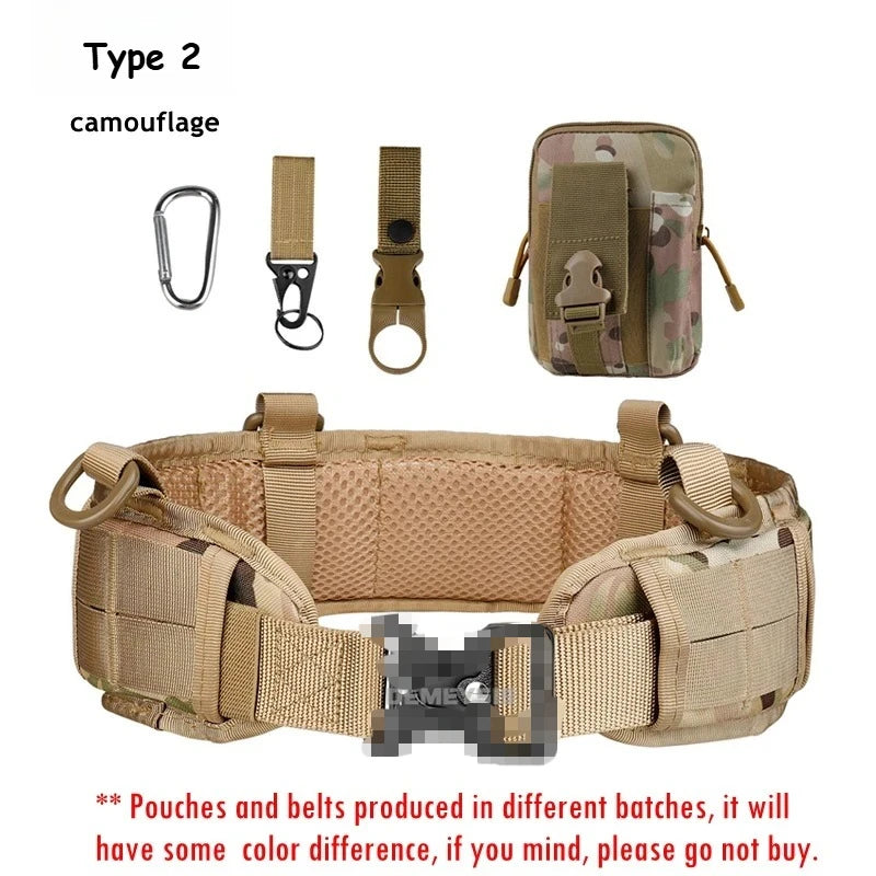 Tactical Padded Belt Airsoft CS Combat Molle Airsoft Girdle Duty Paintball Waist Belts War Game Hunting Accessories
