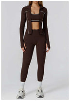 Yoga Set 2/3PCS Sports Outfits Women Clothes Fitness Tracksuit Gym Legging Workout Long Sleeved Female Bra Yoga Suit Sportswear