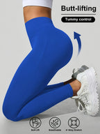 CZGUKE Seamless Women's High Waist Yoga Pants Tight Waist Hip Lifting Elastic Tight Solid Color Wide Waist Sports leggings