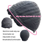 1B# Pixie Cut Human Hair Wig for Women 6" Layered Short Loose Curly with Bangs 180% Density Remy Brazilian Hair Machine Made Cap