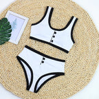 Woman Swimwear 2026 High Waist Bikinis Shorts Women's Swimsuit Luxury Ribbed Two-piece Bathing Suits Summer Bikini Set Swim Suit