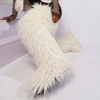 Women's Thigh High Mongolian Boots High Boots Winter New Fox Fur Snow Boots  Women's Boots Leg Warm Boots Non-Slip Soles