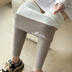Winter Cashmere Leggings Women Solid Warm Leggings High Waist Slim Stretchy Pants Big Size Adding Velvet and Thickening Pants