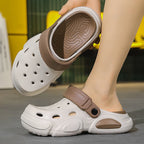 Summer Men's Thick-Soled Non-Slip Breathable Toe-Cap Sandals Casual Beach Slippers