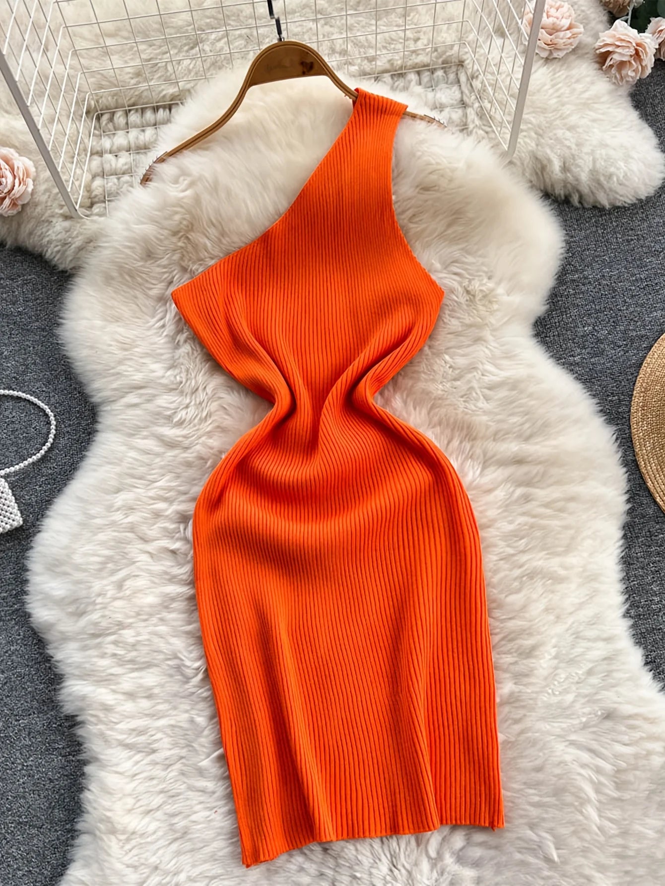 Solid New Chic Fashion Sexy Package Hips Mini Dress Women Summer Slim Elastic Knitted Party Dress Streetwear Lady Outfits Secondary image