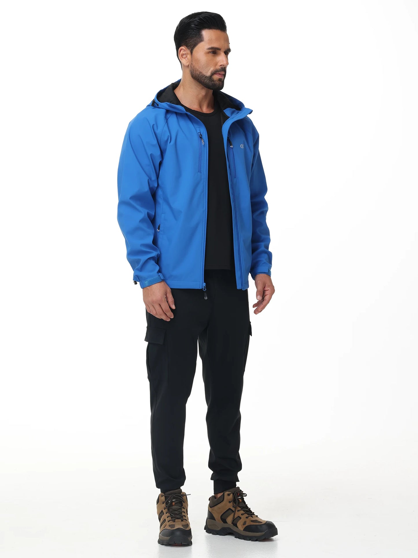 Men's Outdoor Waterproof Windbreak Jacket Lightweight Coat for Camping Hiking Cycling Fishing with Inner Pocket