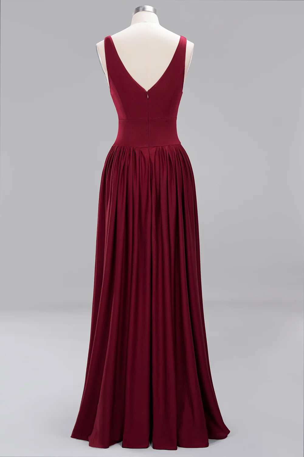 Women Evening Dresses 202 Sister Group Sexy Split V Neck Backless Sleeveless Formal Wedding Party Prom Gowns Bridesmaid Vestido