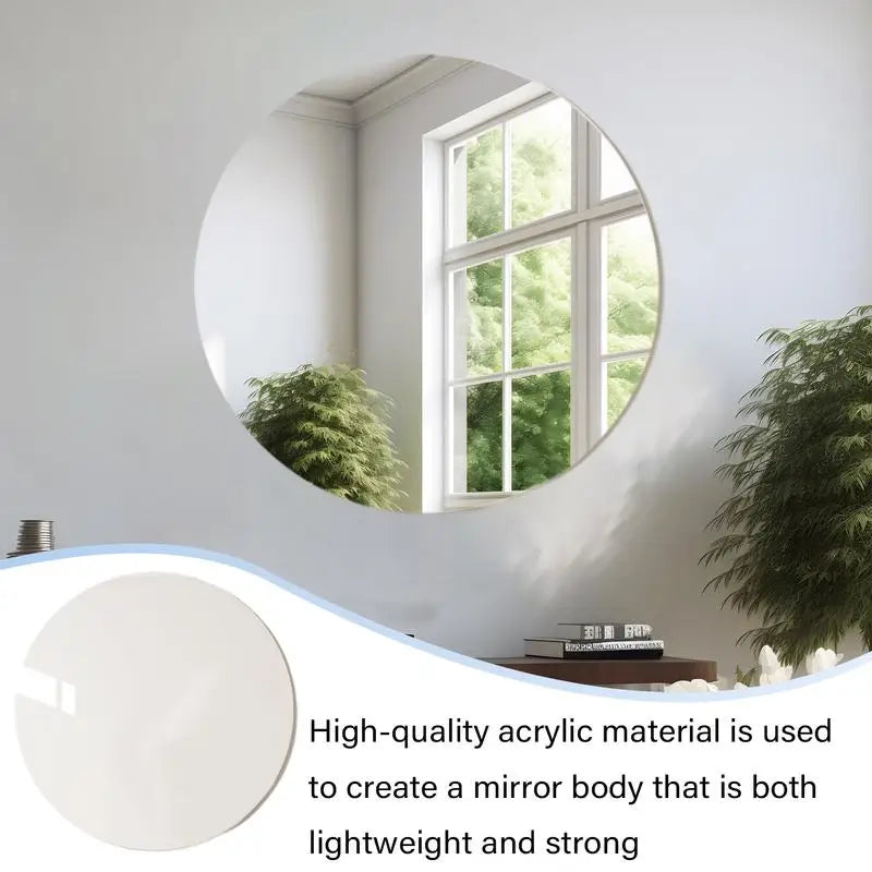 Bathroom Mirror Frameless Bathroom Wall Mirror Stickers Adhesive Bathroom Vanity Mirrors Waterproof Room Wall Decor For Bathroom Secondary image