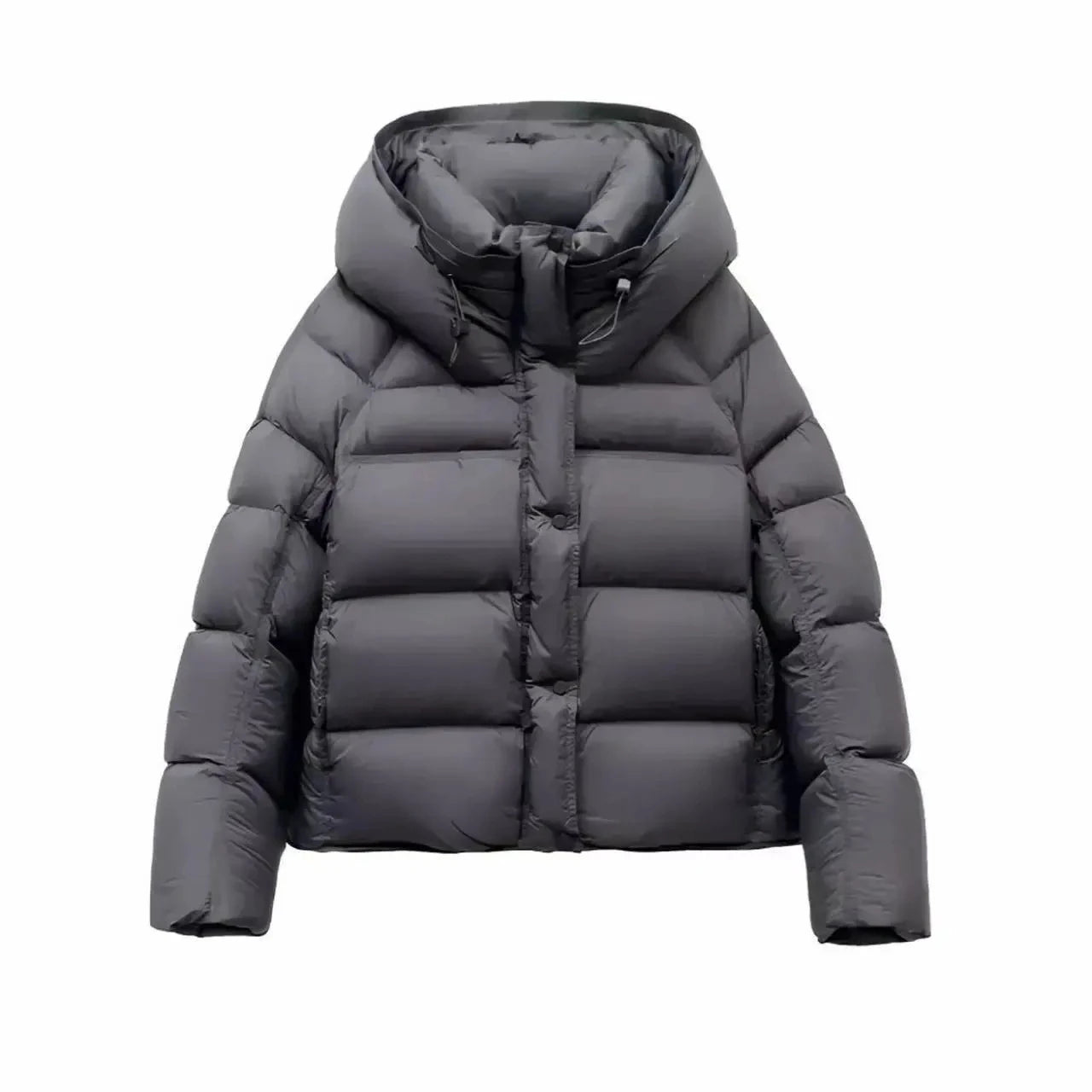 2025 New Women Cotton Padded Jacket Winter Short Hooded Loose Cotton Coat Korean Women Parkas Coat Solid Outwear Women Puffer Main image