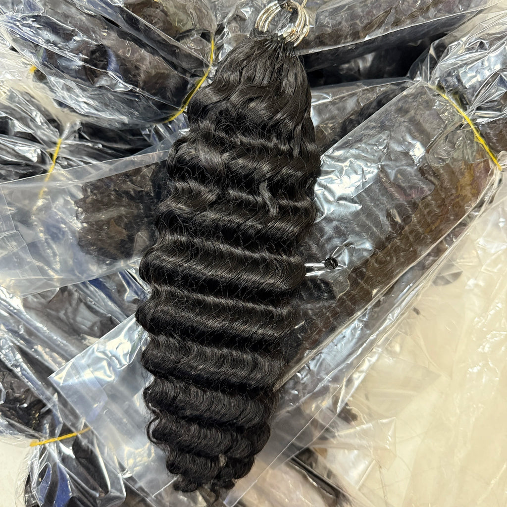 NABI Pre-Separated Crochet Human Hair Bundle Miracle Knots Braiding 14-18inch Water Wave Curly 100% Human Hair for Women