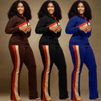 Tracksuit Women Pants Set Two Piece Set Autumn Winter Zipper Jacket Tops Suits Jogging Vintage Patchwork Outfits Y2k Streetwear