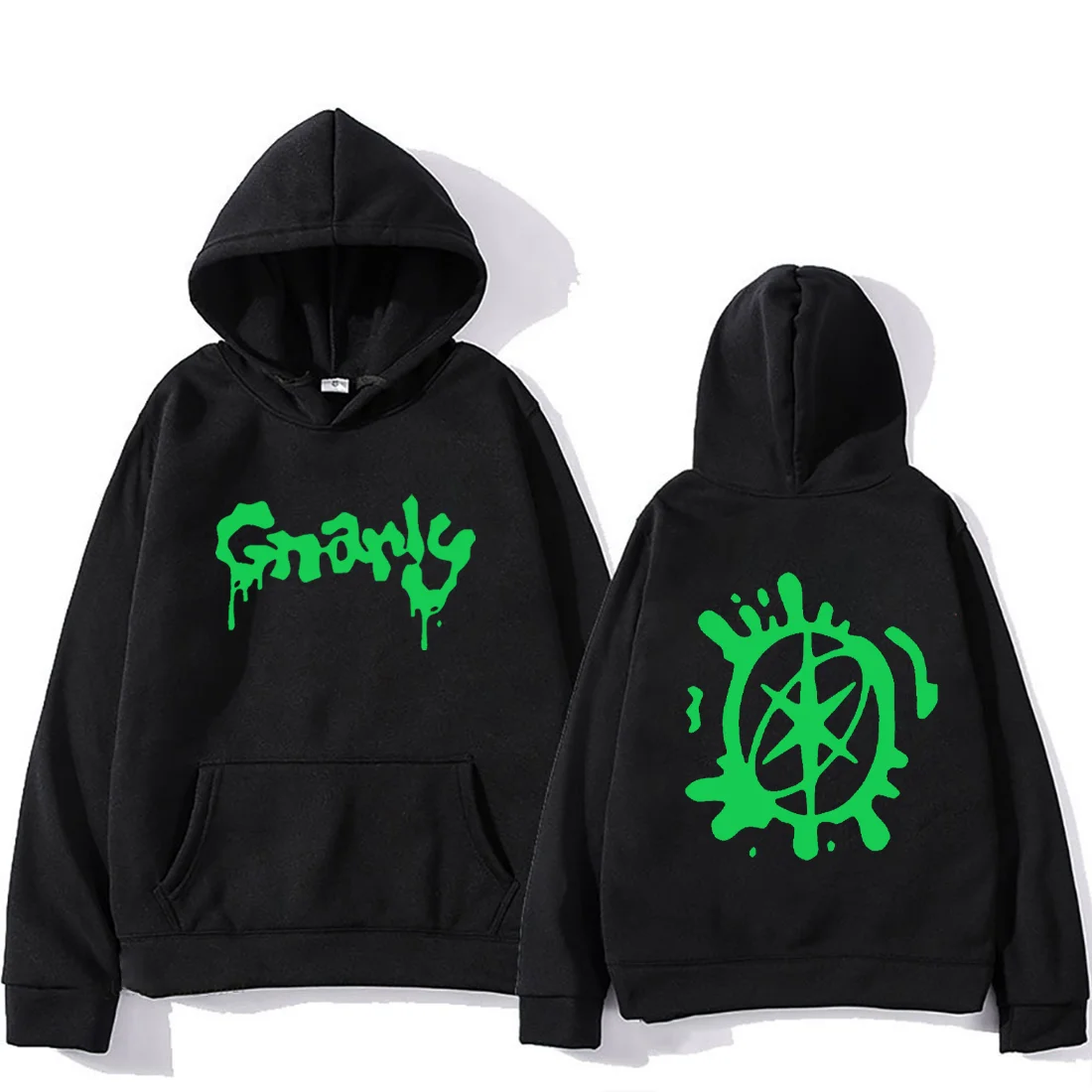 Katseye Merch Gnarly Logo Printed Hoodie Men Women Casual oversized hoodie hip hop streetwear vintage Fleece Long sleeve clothes Main image