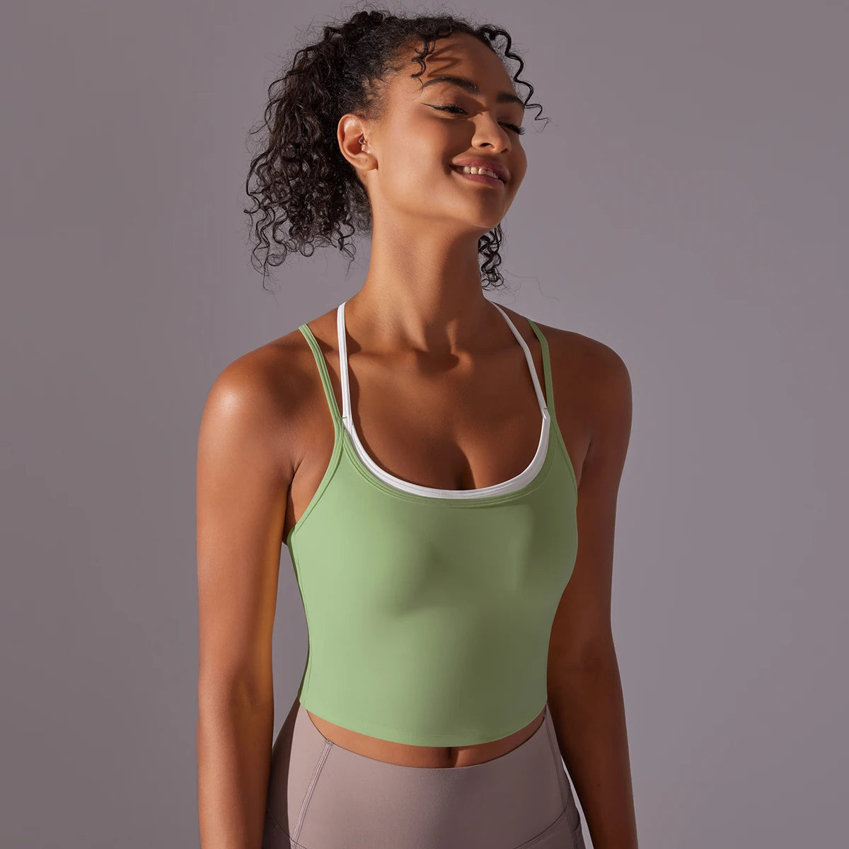 New Women Fitness Sports Bra Top Gym Yoga triangle backless Athletic Back Cutout Cross Tight Workout Soft With Chest Pad