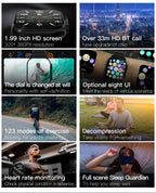New Smartwatch Men 49mm Series 8 2.3"AMOLED Screen NFC Compass Waterproof For Apple Watch IWO Ultra 8 Smart Watches 2026 Android