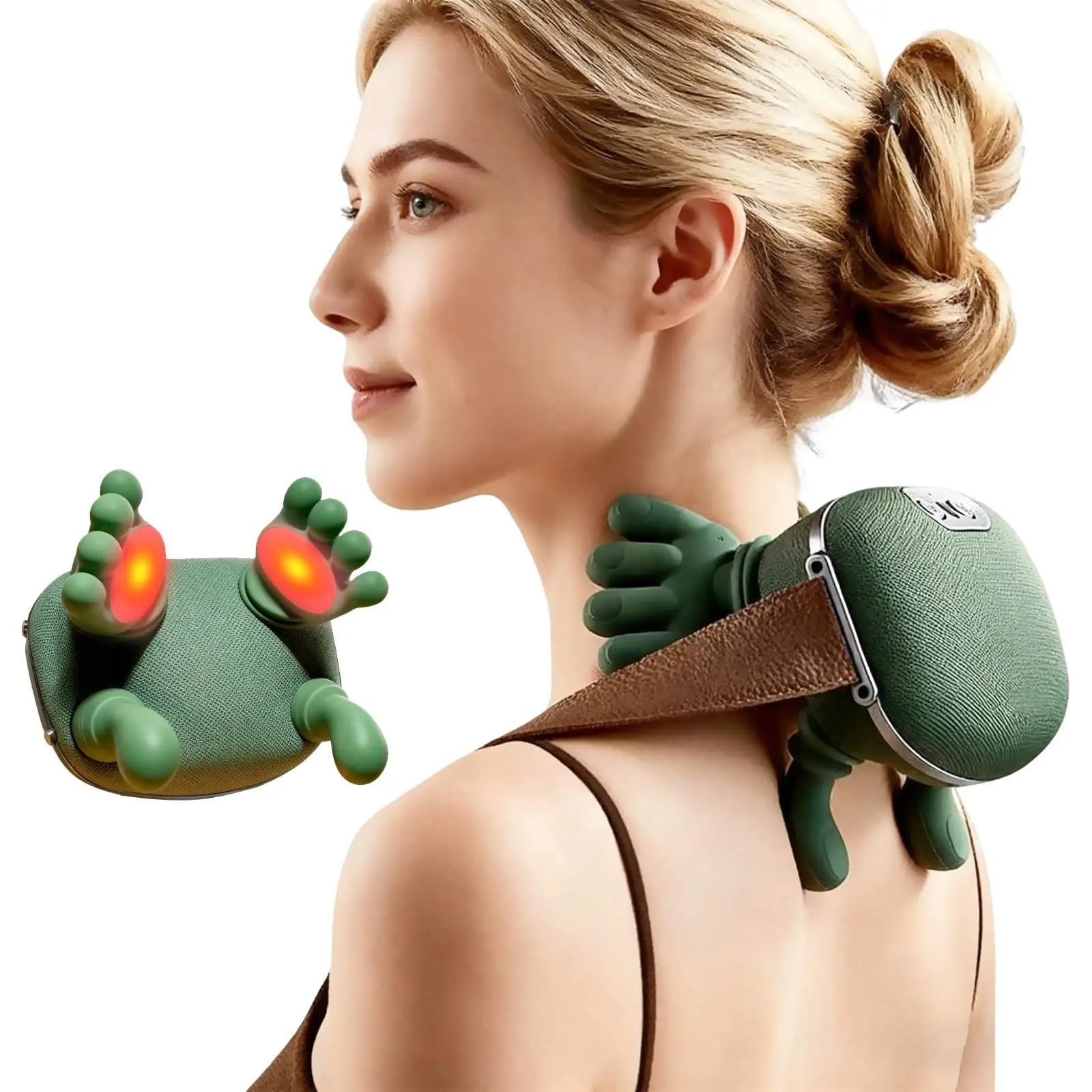 Bionic Neck Massager Portable Shiatsu Shoulder Massager Electric Deep Tissue Massage, Simulated Human Hand Design Muscle Relax