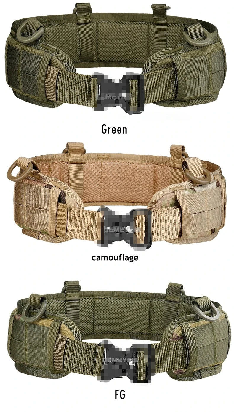 Tactical Padded Belt Airsoft CS Combat Molle Airsoft Girdle Duty Paintball Waist Belts War Game Hunting Accessories