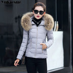 2026 Faux Fur Parkas Women Down Jacket clothes Womens Parkas Thicken Outerwear hooded Winter Coat Female Jacket Cotton padded
