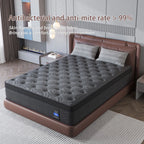 9" Twin Full King Queen Size Mattress in a Box Hybrid Spring Memory Foam,Euro Top Mattresses Medium Firm for Motion Isolat