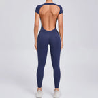 2026 Yoga Jumpsuit Fitness Sports Overalls Gym Clothing Set Wear Pilates Workout Clothes Women Short Sleeves Outfit Activewear
