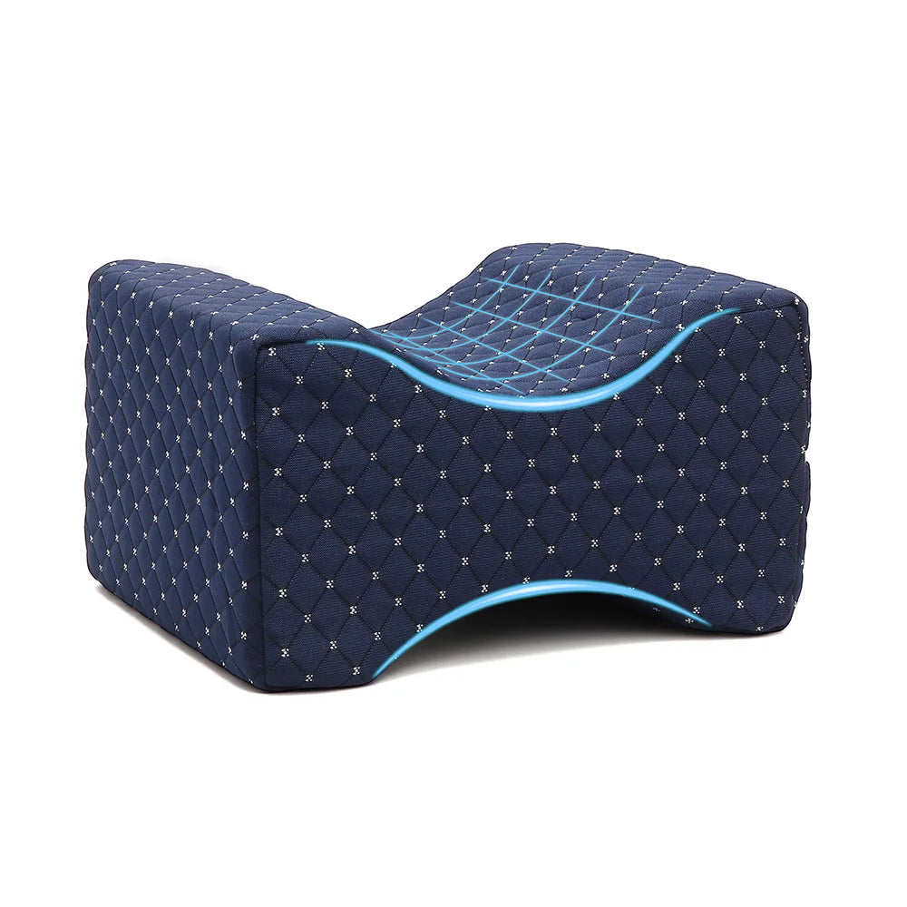 Leg Pillow, Side Pillow, Memory Foam Knee Pillow with Side Sleeping Belt, Leg Knee Pillow with Removable and Washable Cover