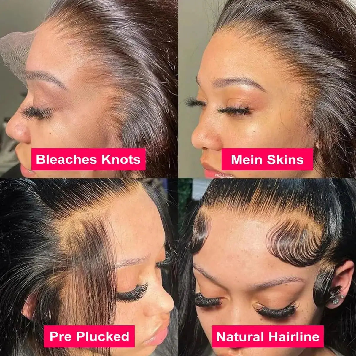 30 Inch 13x6 Straight Lace Front Wigs Human Hair 200% Density HD Lace Front Wigs Human Hair Pre Plucked Glueless Straight Wig