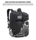 Men 45L Tactical Hiking Backpack Molle Mountaineering Water Resistant Outdoor Camping Trekking Backpacking Bushcraft Travel Rucksack Bug Out Bag Survival Emergency Large Capacity Climbing Cycling Daypack Women Durable Wear Re