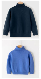 2026 Autumn Winter Children's Cotton Sweater Full Sleeve Turtleneck Knitwear Baby Boys Girls Clothing Warm Soft Jumper Pullovers