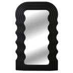 Morden Wave Mirror Medieval Irregular Wave Mirror Desktop Makeup Mirror Desktop Ornament Living Room Bedroom Decorative