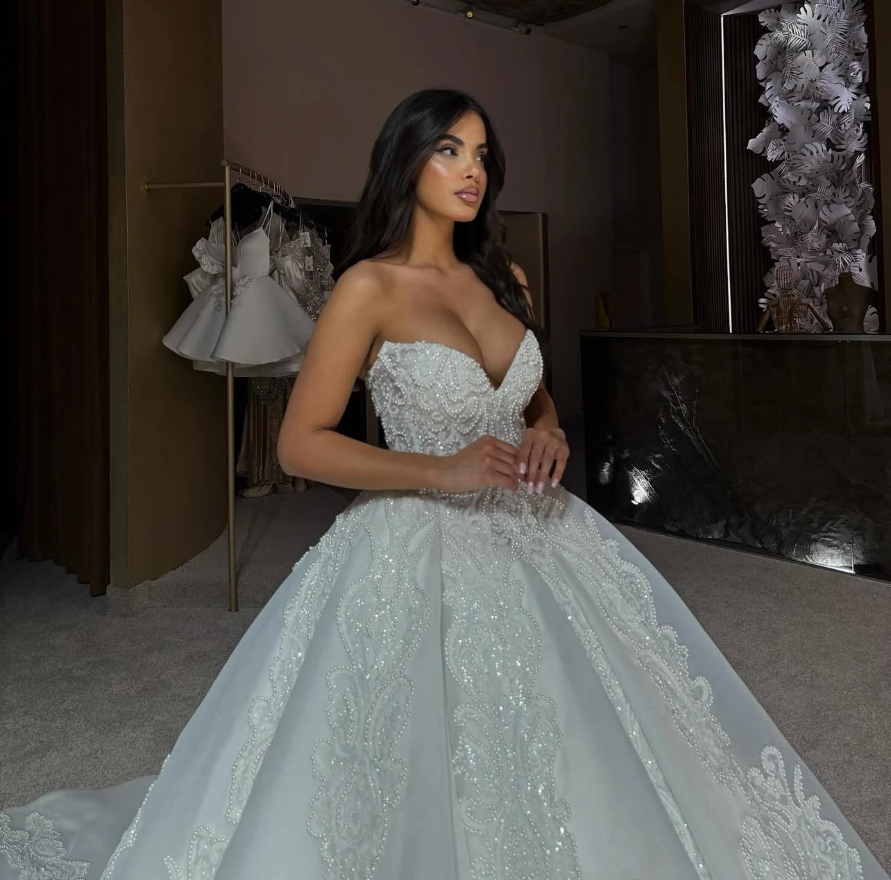 Customized Luxury Wedding dress, Sweetheart collar, Sleeveless puffy skirt, Retro ladies' Wedding dress. amanda novias 2026 Secondary image