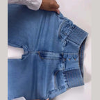 2025 & 2026 Fashion Straight Elastic Jeans Women Mid Waist Skinny Denim Pants Y2K Trousers Shaping Butt Lift Slim-fit Jeans