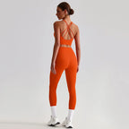 Women's Gym Workout Yoga Outfit Sets Naked feel fabric Beautiful Back Bra outdoor Running Fitness Butt-lifting Yoga Pants Suit