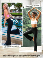 Women's clothing elegant temperament high waist bell bottoms, fashion sports style, breathable materials, bodybuilders must